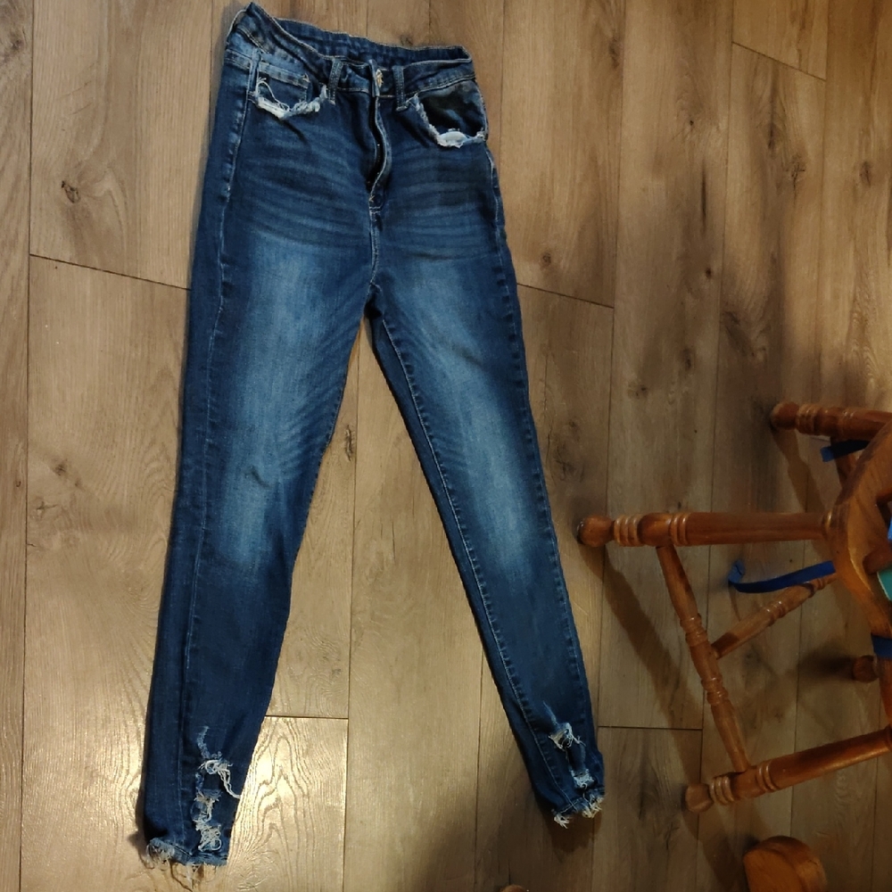 KanCan Dark Blue Distressed Skinny Jeans